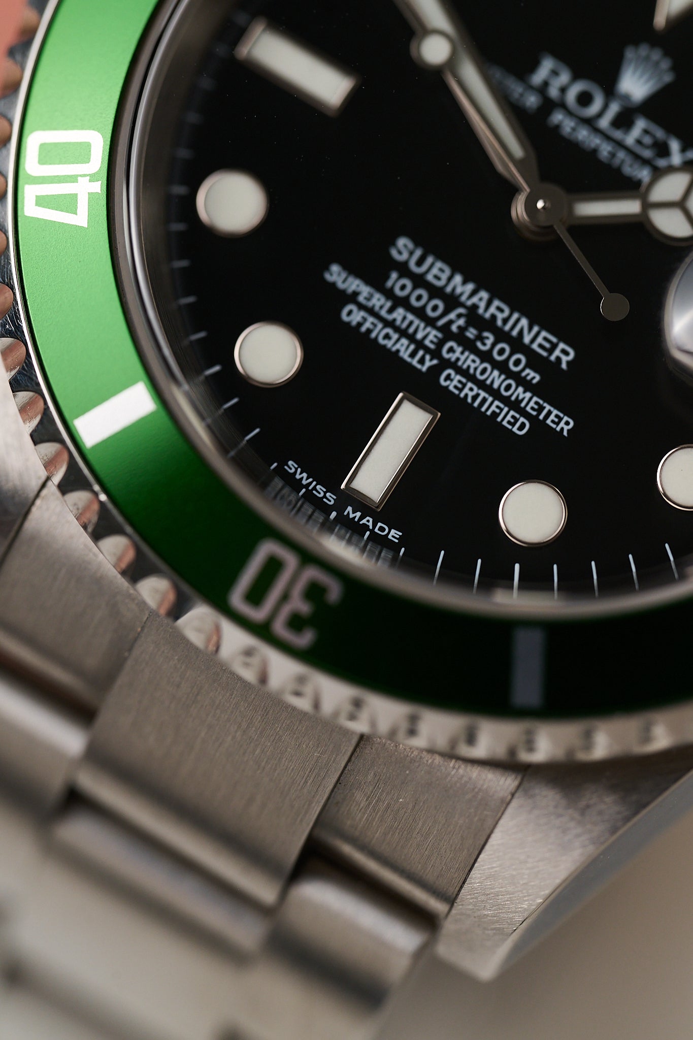 ROLEX SUBMARINER DATE 16610LV FLAT FOUR 'ERROR DIAL' NOS