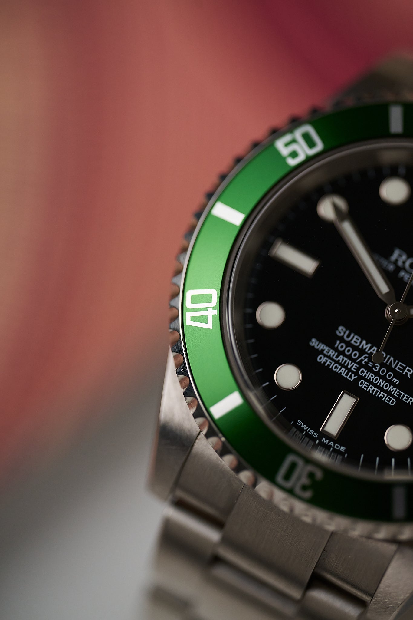 ROLEX SUBMARINER DATE 16610LV FLAT FOUR 'ERROR DIAL' NOS