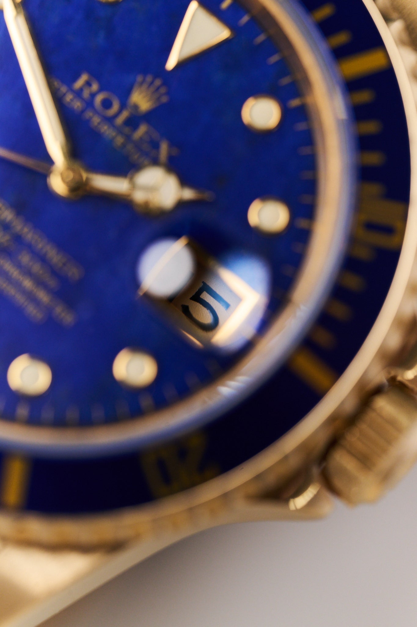 ROLEX SUBMARINER DATE 18K YELLOW GOLD 16618 ‘LAPIS LAZULI’