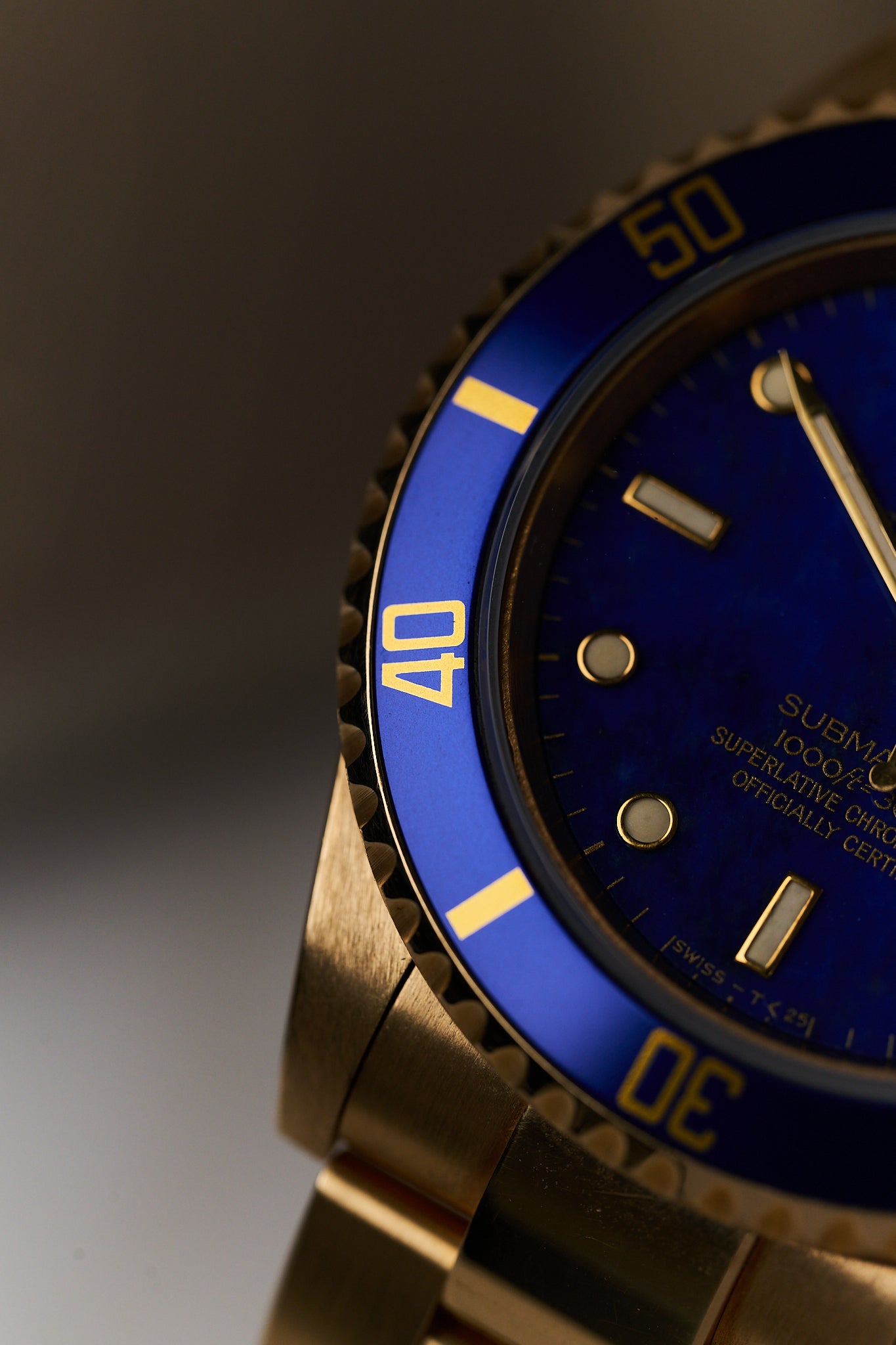 ROLEX SUBMARINER DATE 18K YELLOW GOLD 16618 ‘LAPIS LAZULI’