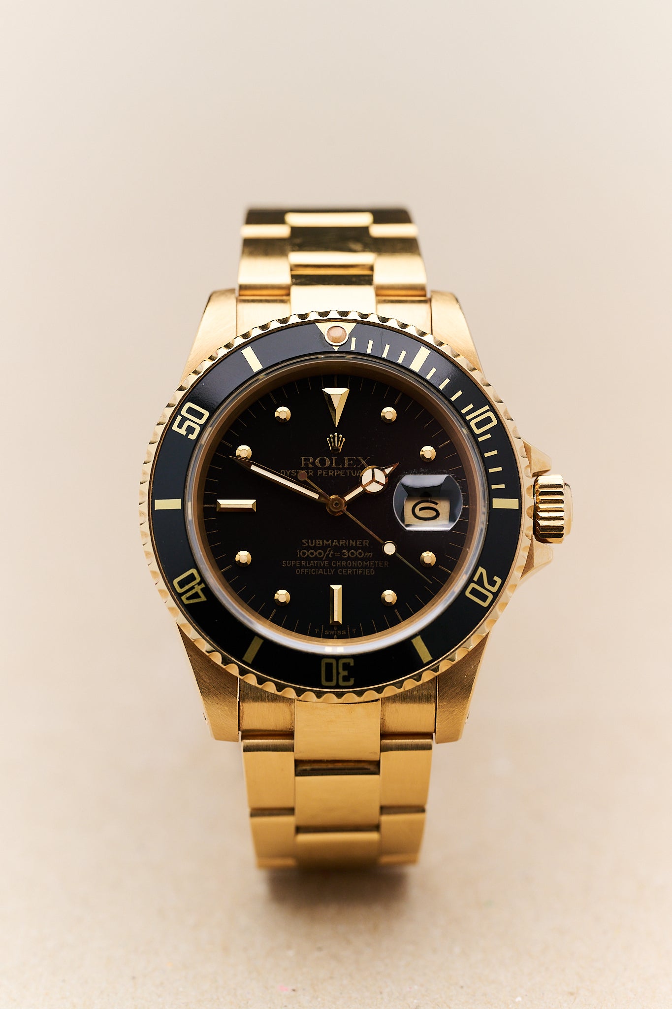 ROLEX SUBMARINER DATE 16808 '18K YELLOW GOLD'