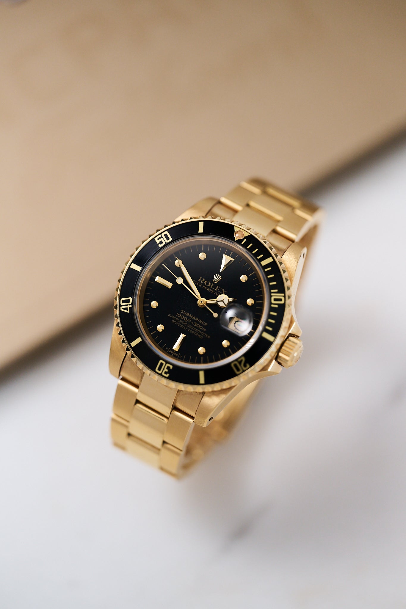 ROLEX SUBMARINER DATE 16808 '18K YELLOW GOLD'