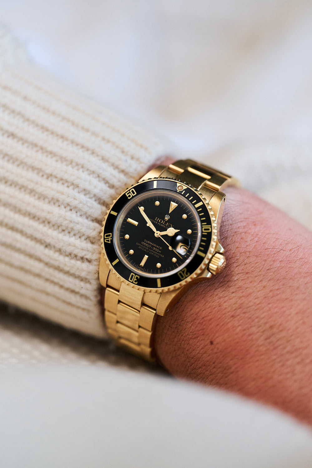 ROLEX SUBMARINER DATE 16808 '18K YELLOW GOLD'
