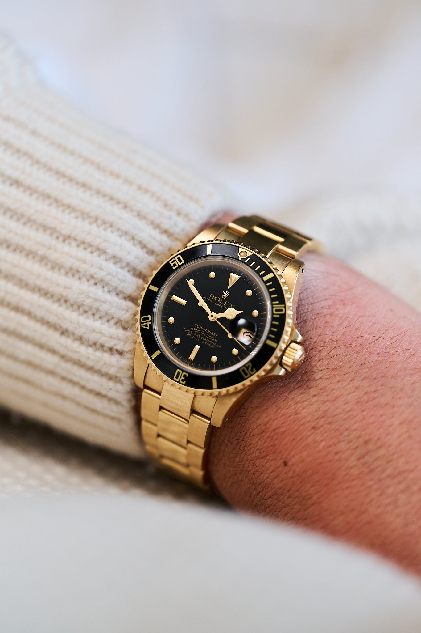 ROLEX SUBMARINER DATE 16808 '18K YELLOW GOLD'