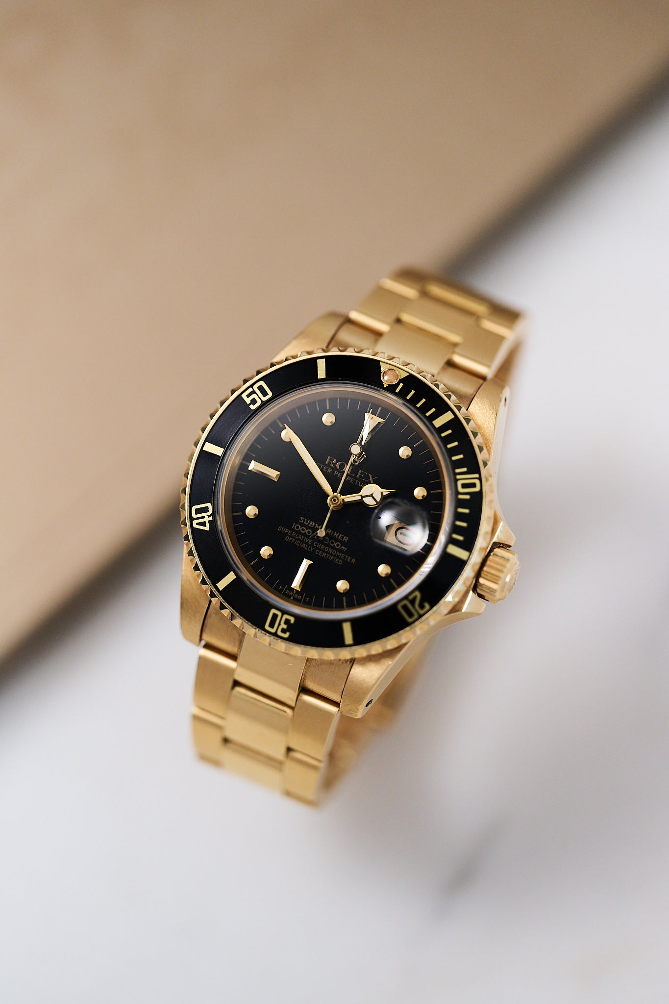 ROLEX SUBMARINER DATE 16808 '18K YELLOW GOLD'