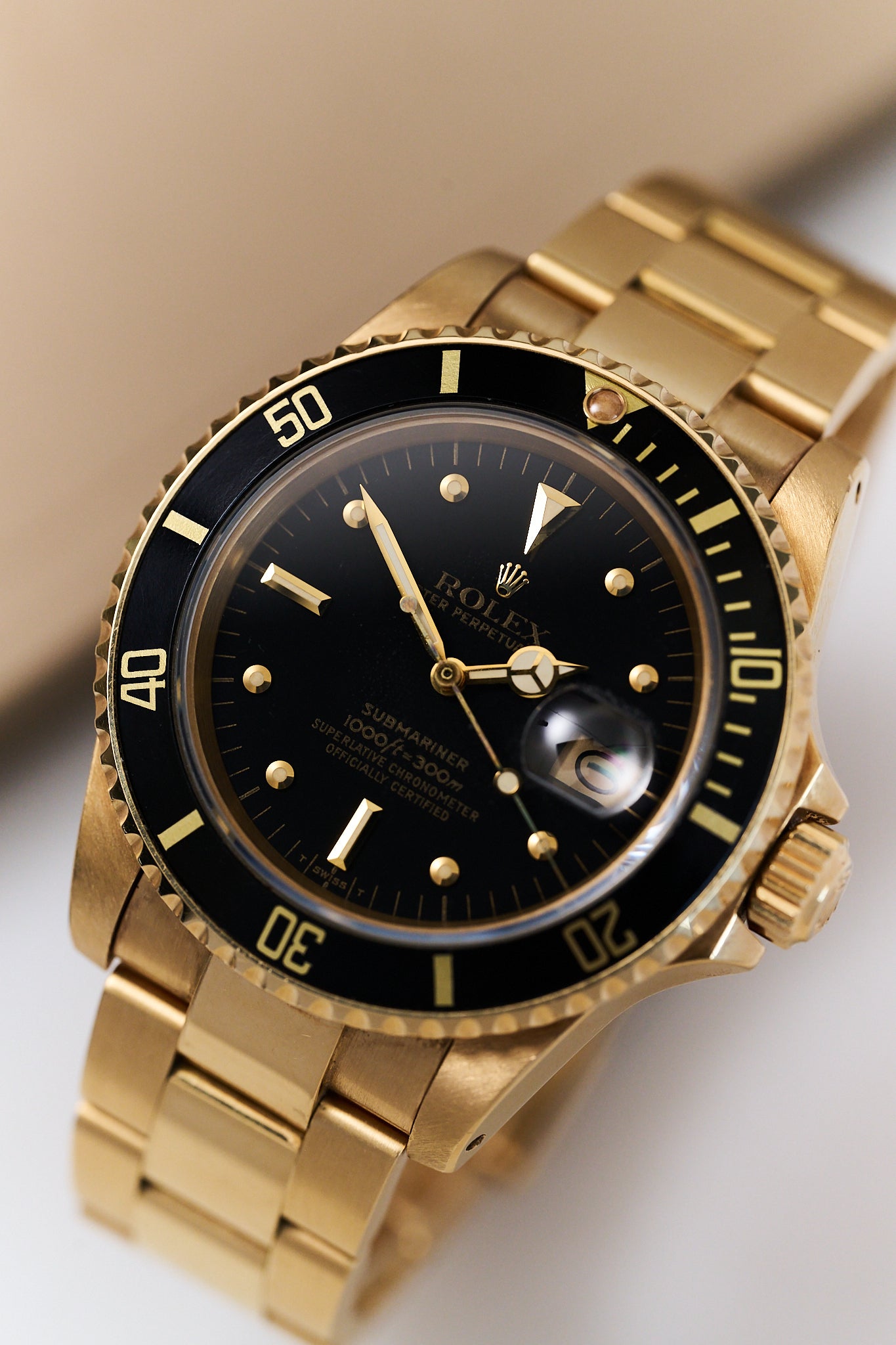 ROLEX SUBMARINER DATE 16808 '18K YELLOW GOLD'