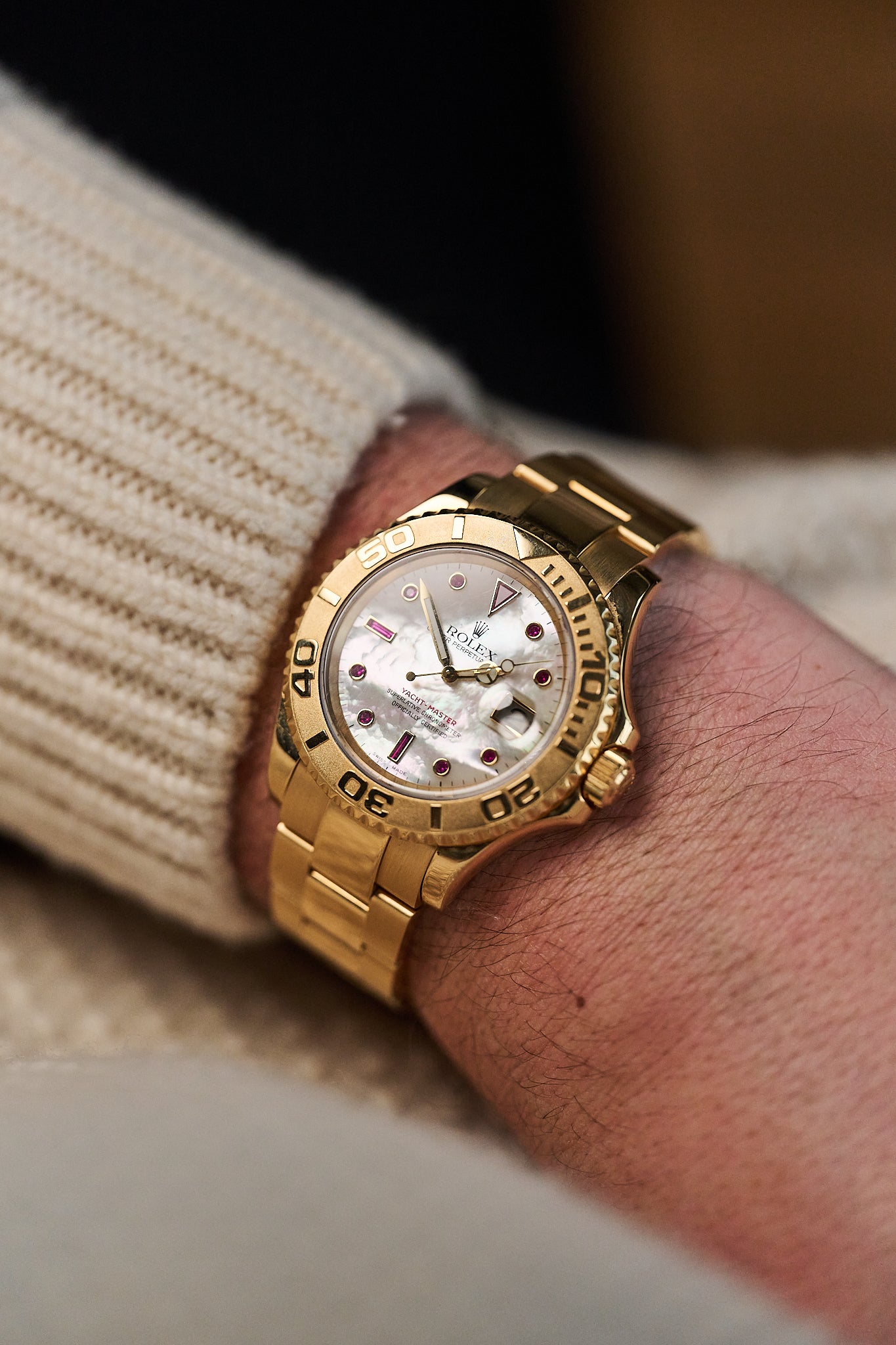 ROLEX YACHTMASTER 40 16628 'MOP RUBY DIAL'