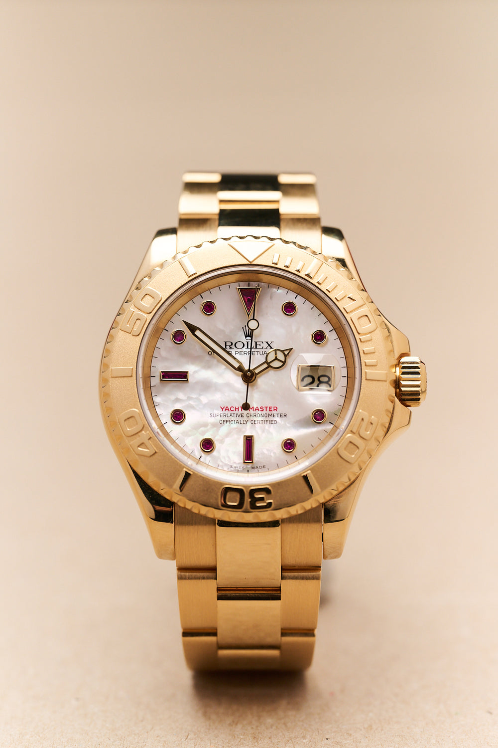 ROLEX YACHTMASTER 40 16628 'MOP RUBY DIAL'
