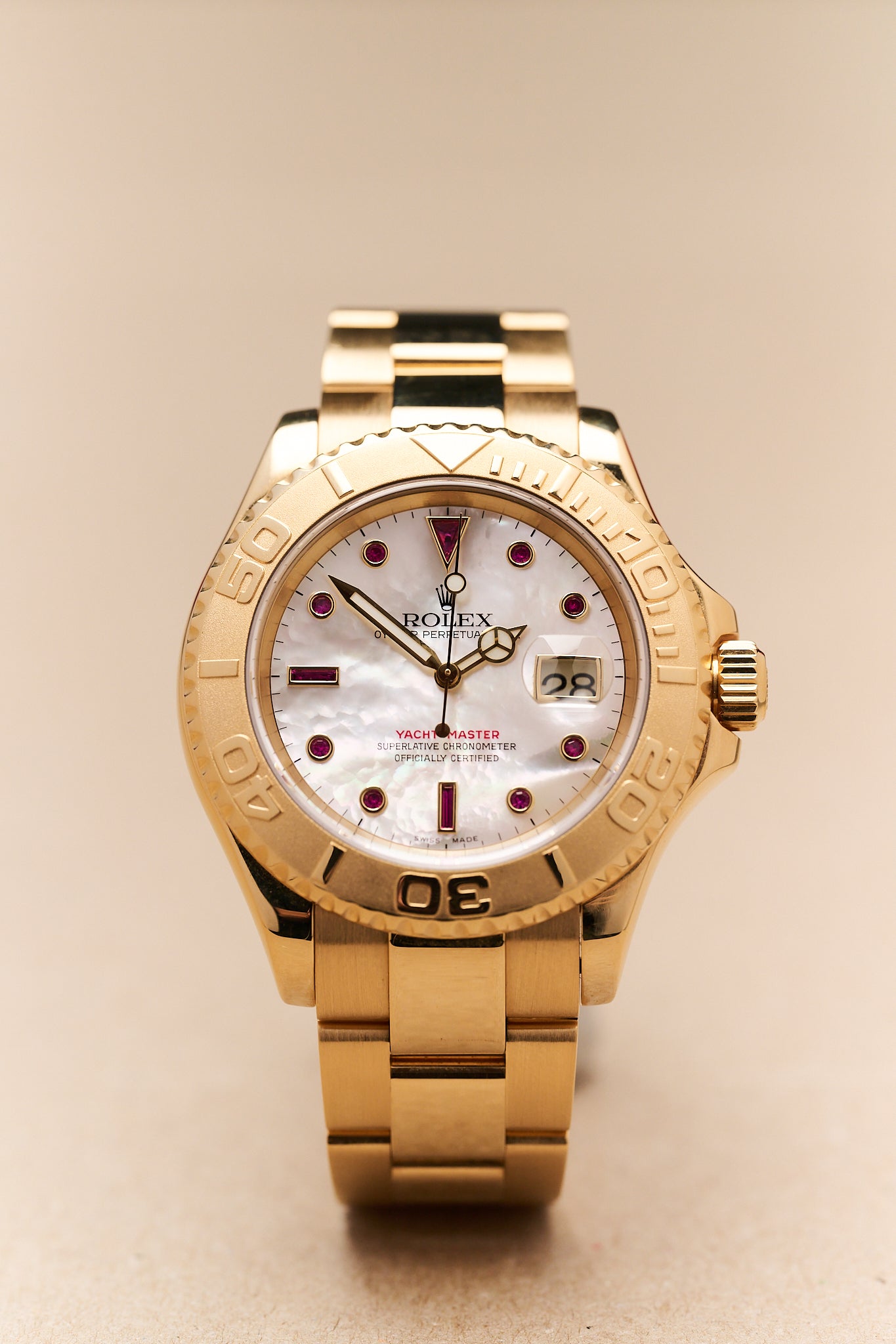 ROLEX YACHTMASTER 40 16628 'MOP RUBY DIAL'