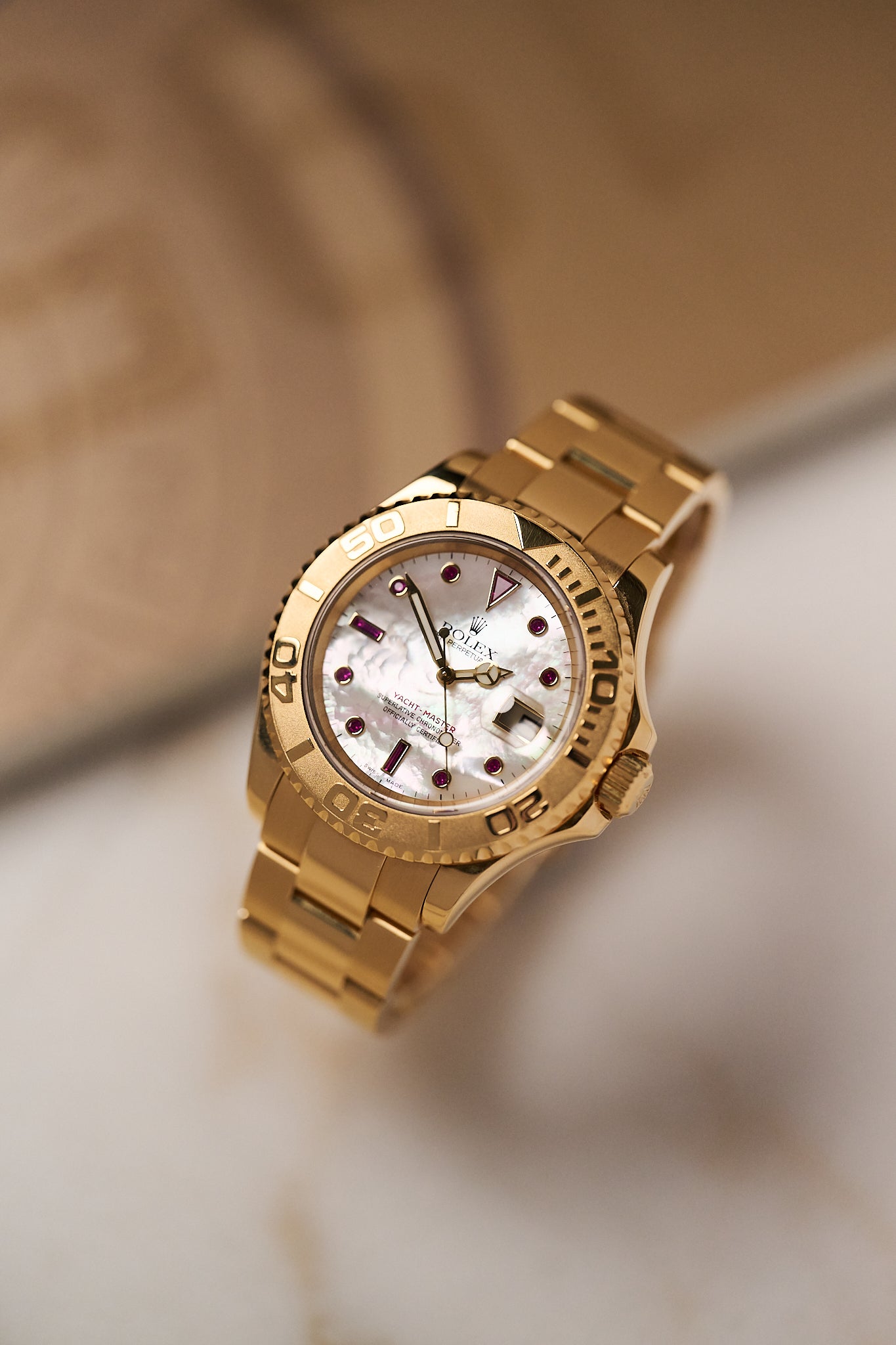 ROLEX YACHTMASTER 40 16628 'MOP RUBY DIAL'
