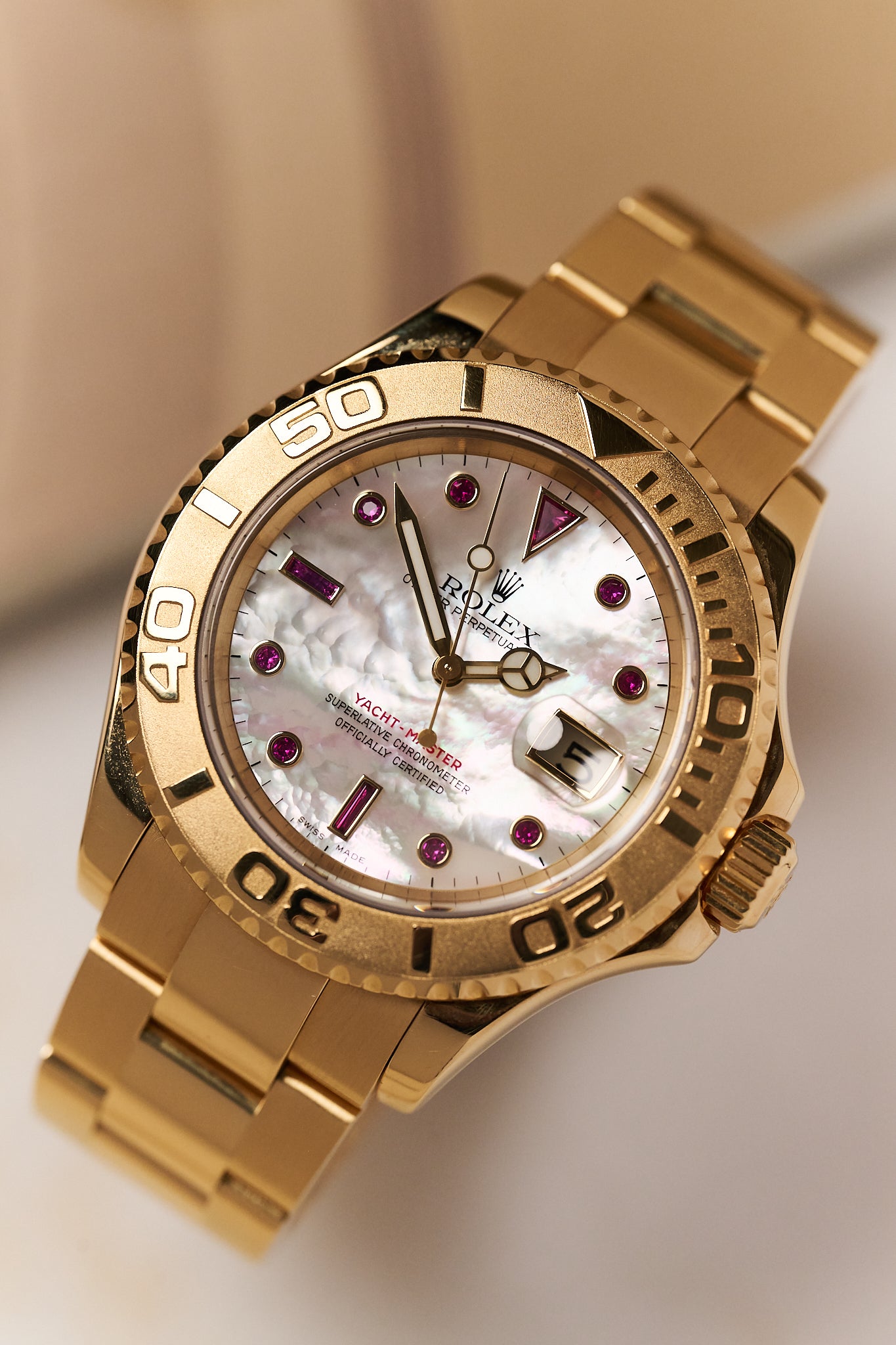 ROLEX YACHTMASTER 40 16628 'MOP RUBY DIAL'