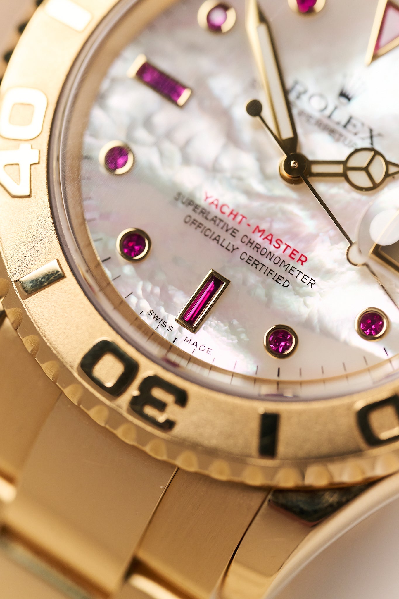 ROLEX YACHTMASTER 40 16628 'MOP RUBY DIAL'