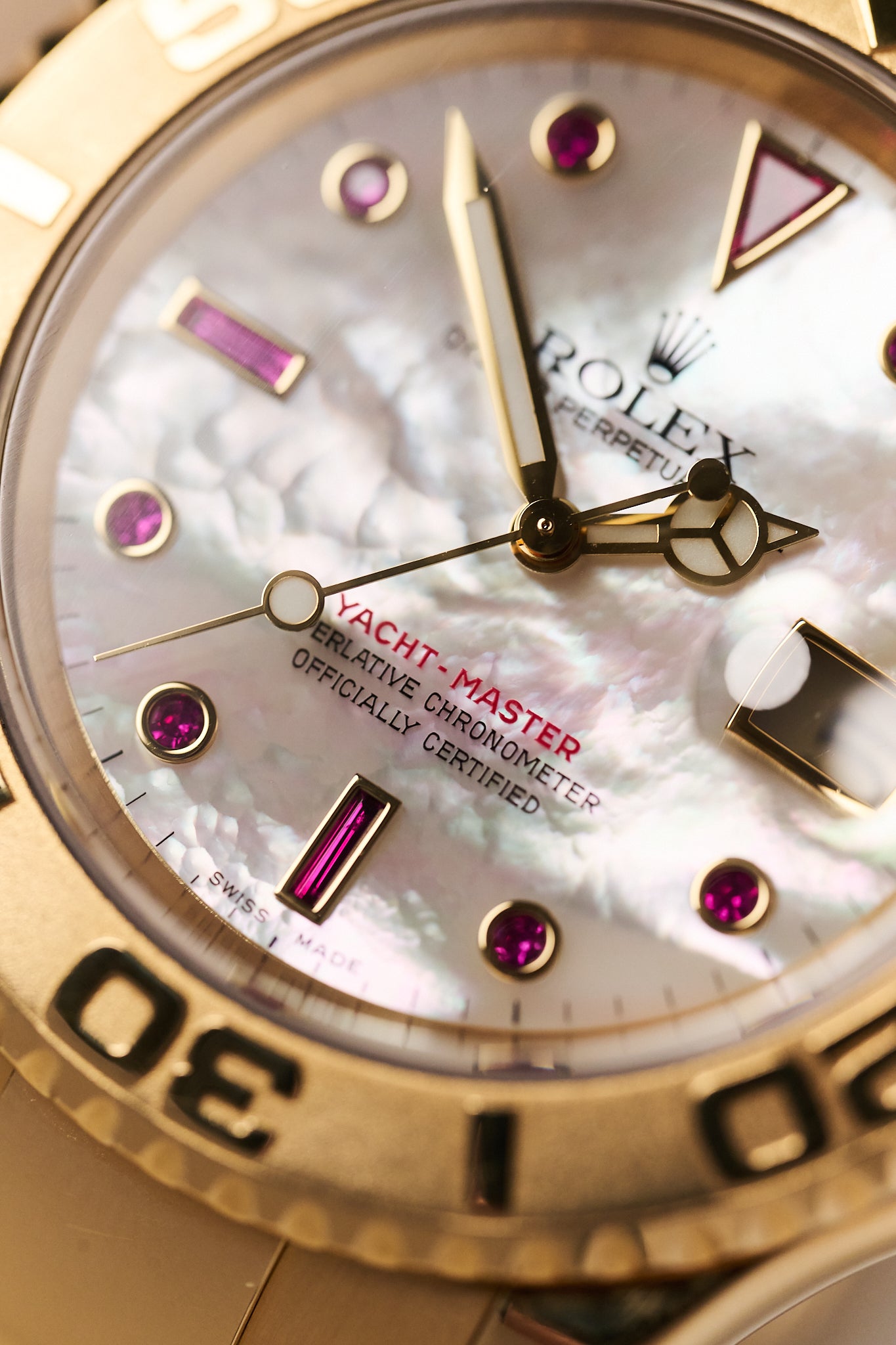 ROLEX YACHTMASTER 40 16628 'MOP RUBY DIAL'