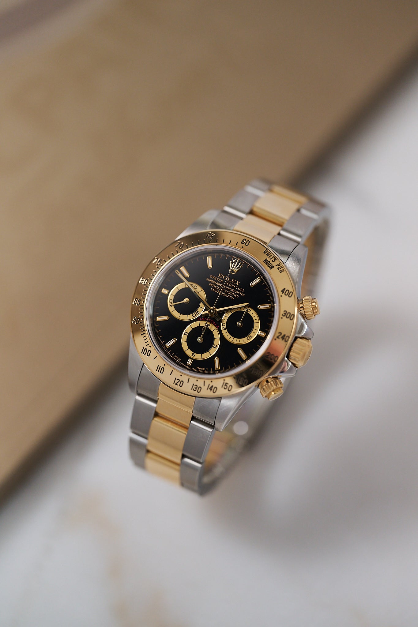 ROLEX ZENITH DAYTONA 16523 'BLACK DIAL' FULL SET