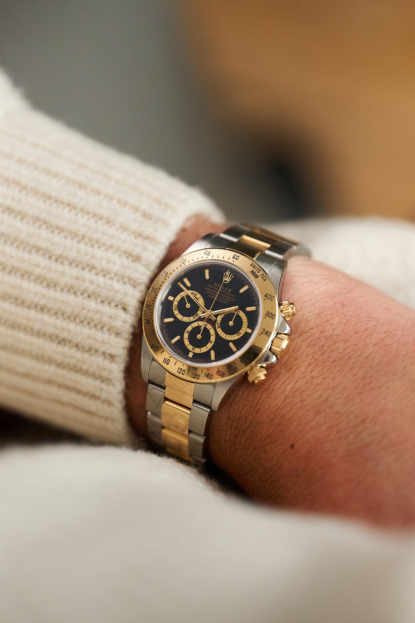ROLEX ZENITH DAYTONA 16523 'BLACK DIAL' FULL SET