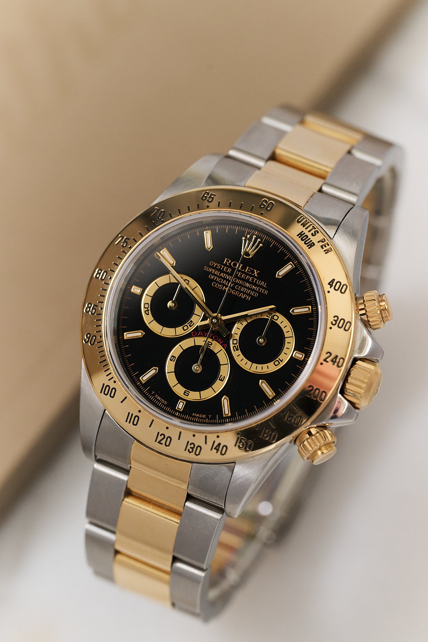 ROLEX ZENITH DAYTONA 16523 'BLACK DIAL' FULL SET