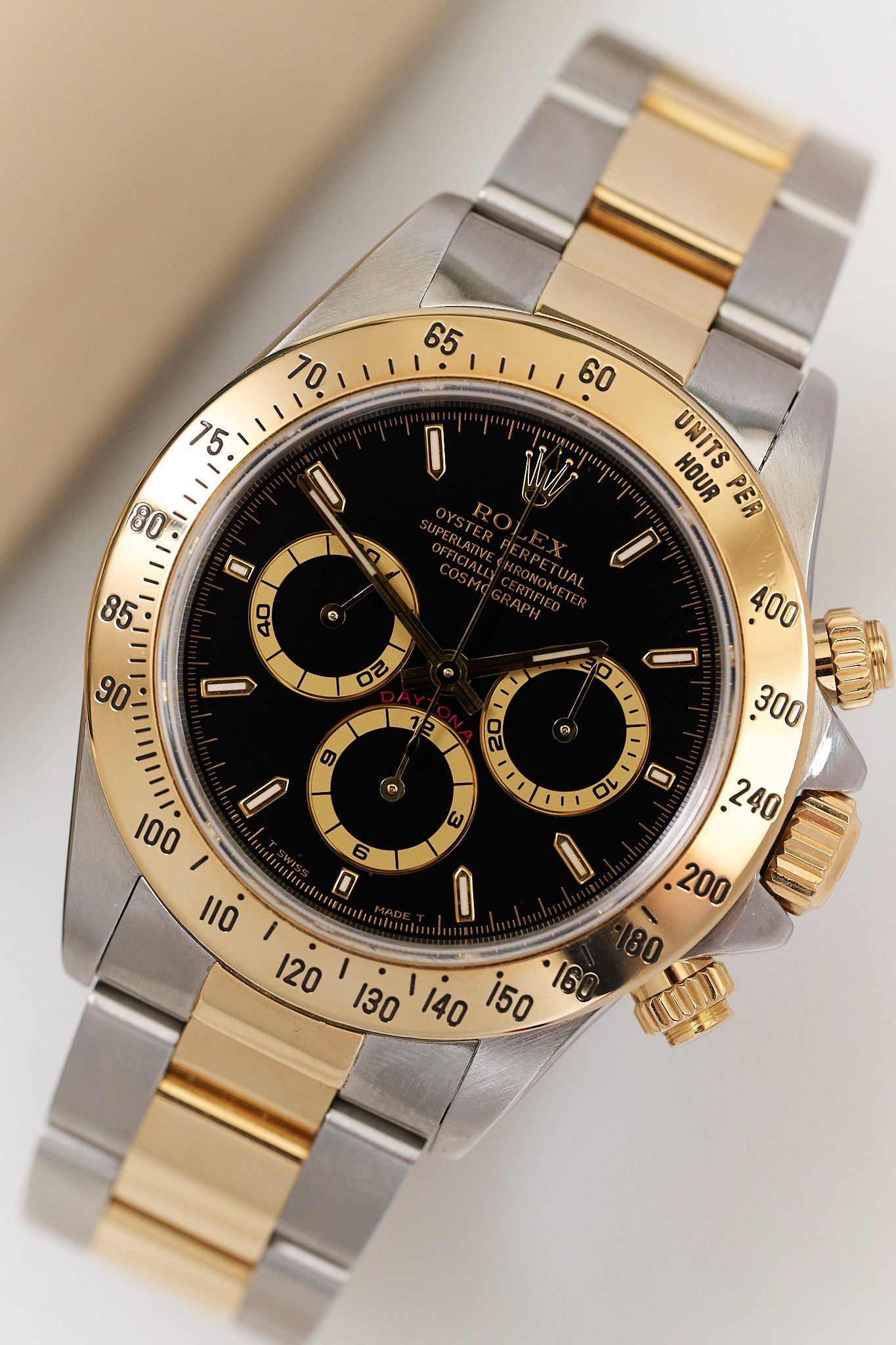 ROLEX ZENITH DAYTONA 16523 'BLACK DIAL' FULL SET