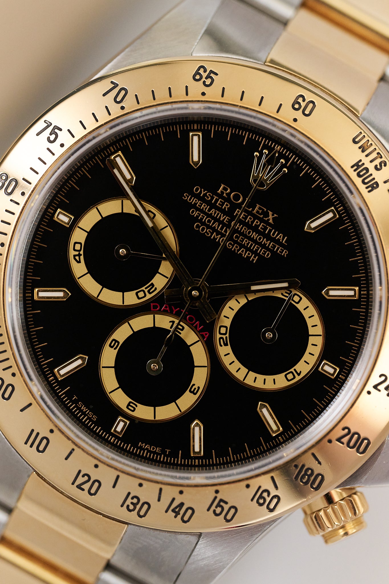 ROLEX ZENITH DAYTONA 16523 'BLACK DIAL' FULL SET