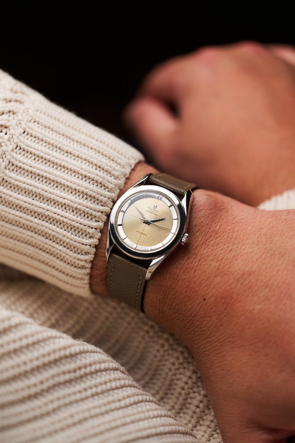 UNIVERSAL GENEVE POLEROUTER 'SILVER DIAL'