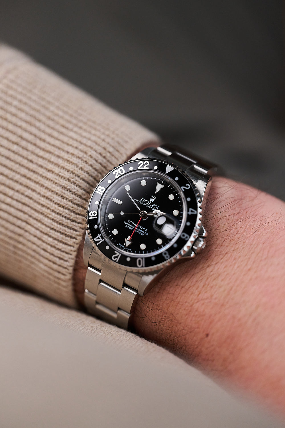ROLEX GMT-MASTER II 16710 'BLACK BEZEL'