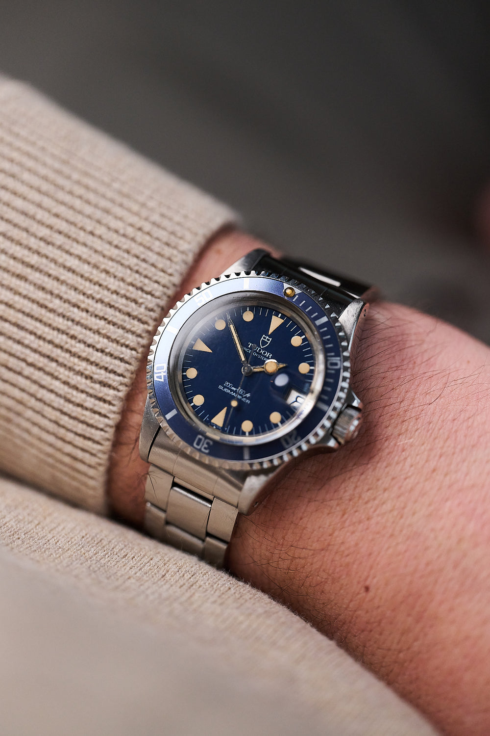 TUDOR SUBMARINER DATE 76100 'LOLLIPOP' BLUE