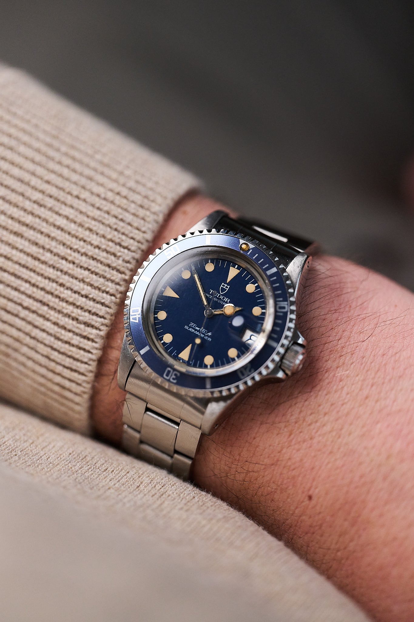 TUDOR SUBMARINER DATE 76100 'LOLLIPOP' BLUE