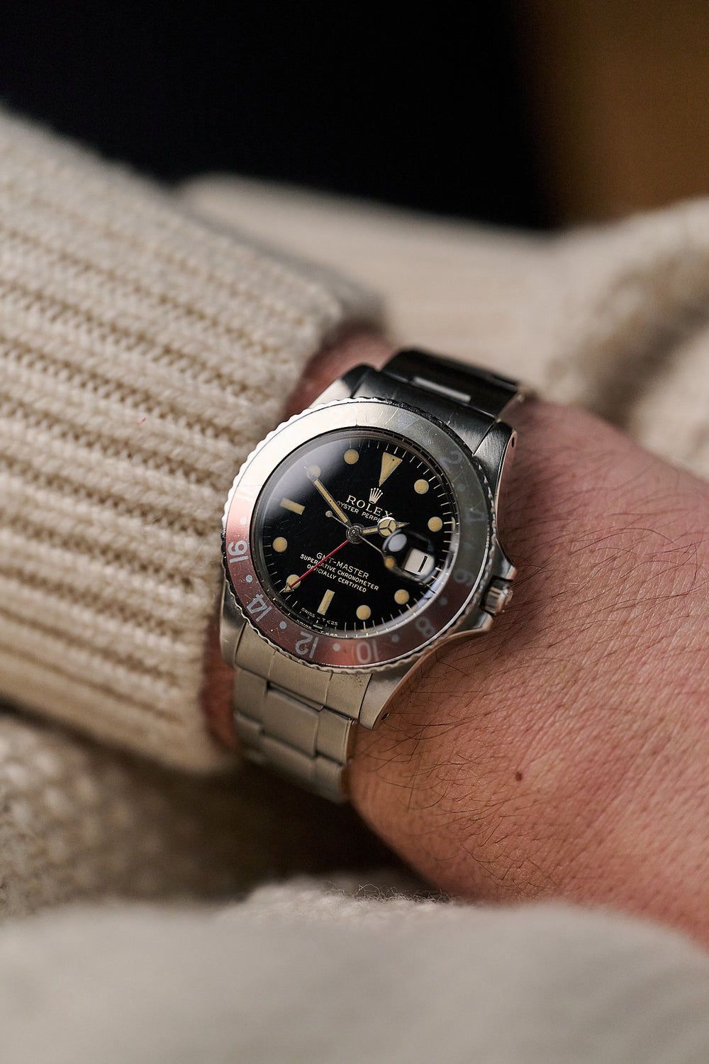 ROLEX GMT-MASTER 1675 GILT 'WIDE SWISS' DIAL