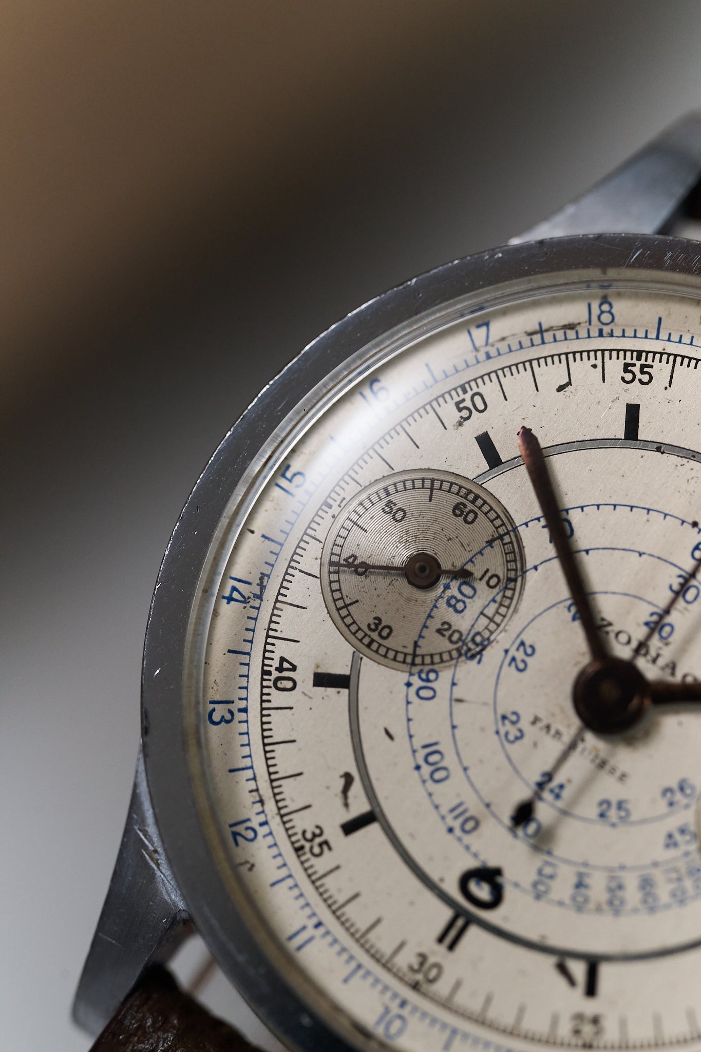 ZODIAC MONOPUSHER CHRONOGRAPH SECTOR DIAL 'FAB SUISSE'